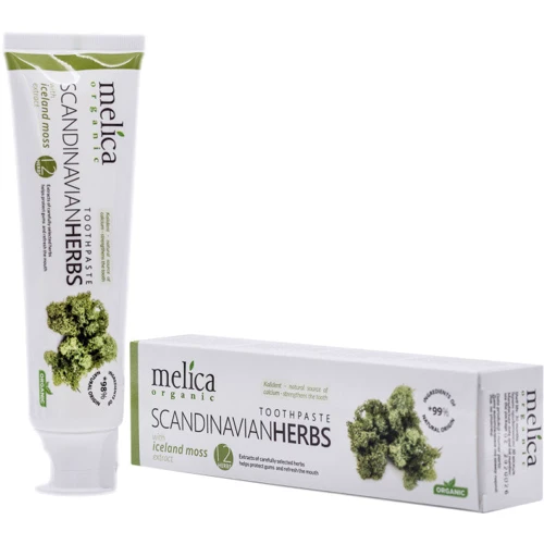 Melica Organic Toothpaste Scandinavian Herbs With Iceland Moss Extract 100 ml Зубная паста "Лечебные травы Скандинавии"