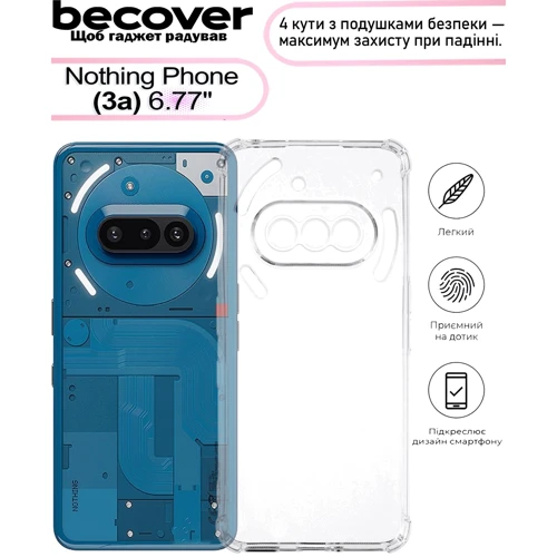 Чехол для телефонов BeCover TPU Case Anti-Shock Clear for Nothing Phone (3a) (713583)