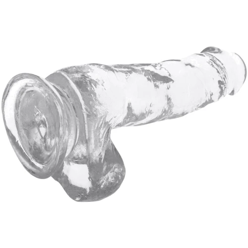 Прозрачный фаллоимитатор с мошонкой XRAY, 18.5 см