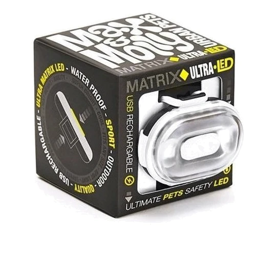 Світлодіодний ліхтарик Max & Molly Urban Pets Matrix Ultra LED - Safety light-White/Cube Білий (4894512019829): Колір белый