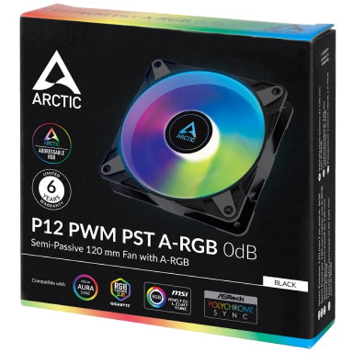 Кулер Arctic P12 PWM PST A-RGB 0dB Black (ACFAN00231A): Тип вентилятор