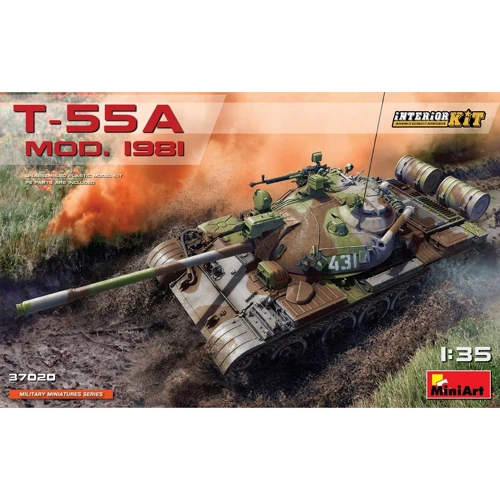 Сборная модель MiniArt MA37020 Советский средний танк Т-55А образца 1981 г фото 9