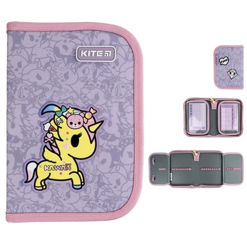 Пенал Kite без наповнення 1 відділення 2 відвороти 622 Tokidoki (TK24-622)