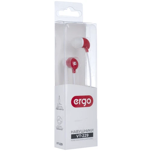 Навушники Ergo VT-229 Red: Тип кріплення без кріплень