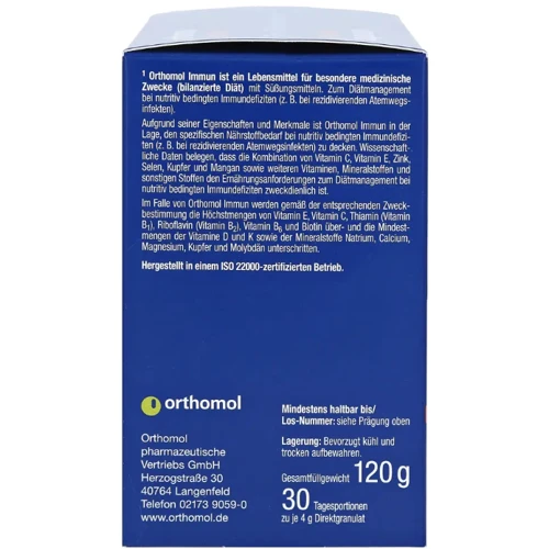 Orthomol Immun Ортомол Иммун 30 дней (лингвальный порошок): Тип Комплексные