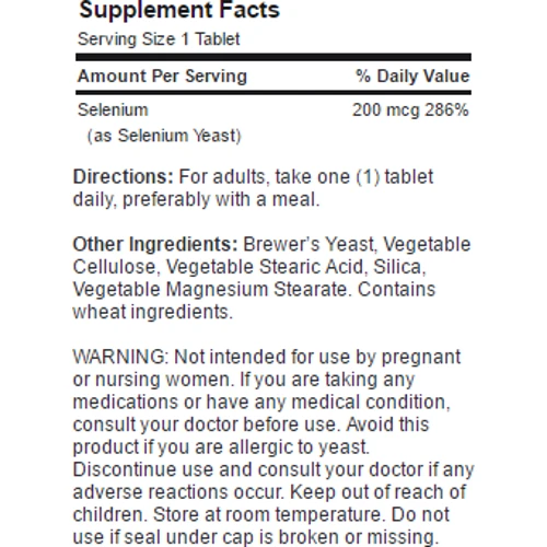 Puritan's Pride Selenium 500 mcg 100 tabs: Форма выпуска Таблетки