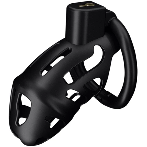 Клетка для пениса LOCKINK SEVANDA Plastic Penis Chastity Cage, черная, 3 кольца разных размеров