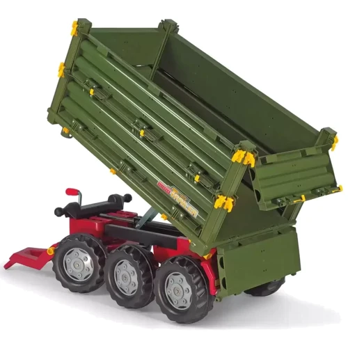 Прицеп на 6-и колесах Rolly Toys RollyMulti Trailer зеленый (125012): Материал корпуса металл