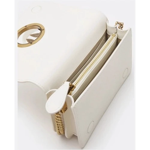 Женская сумка кросс боди PINKO LOVE CLICK MINI VITELLO SETA белая (100067A0F1Z14Q): Фактура Матовая, Гладкая
