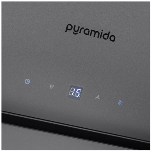 Вытяжка Pyramida HES 30 (D-600) GRAY /AJ: Материал корпуса нержавеющая сталь, стекло