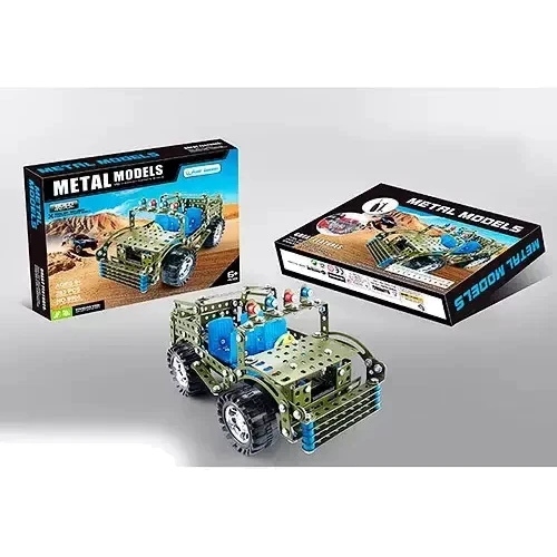 Металлический конструктор Aole Toys Джип, 283 детали (9905): Количество деталей, шт. 283