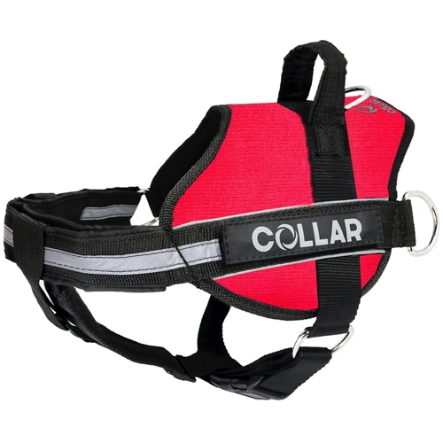 Шлея DOG Extreme серия POLICE N 5 с фонариком для собак 85-115 см красная (07133)