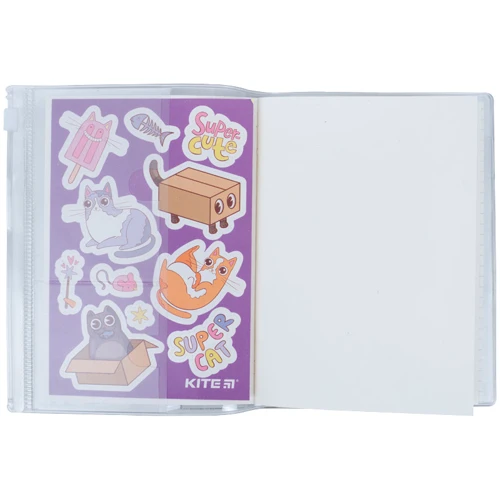 Блокнот Kite Purple cats А6+ 80 аркушів (K22-462-2): Кількість аркушів 80