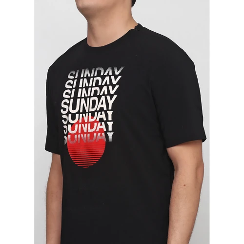 Футболка H & M 6567099 XL чорна з принтом: Сезон літо