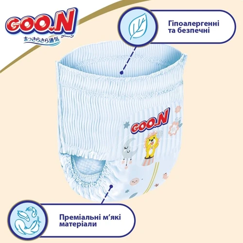 Трусики-підгузки GOO.N Premium Soft для дітей 7-12 кг (розмір 3(M), унісекс, 50 шт): Розмір підгузника 3 (M)