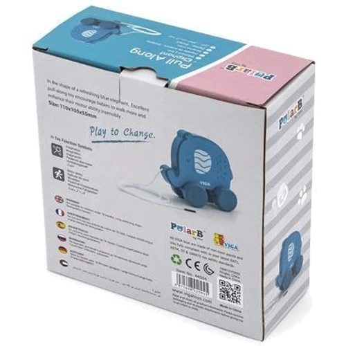 Деревянная каталка Viga Toys PolarB Слоник (44004)