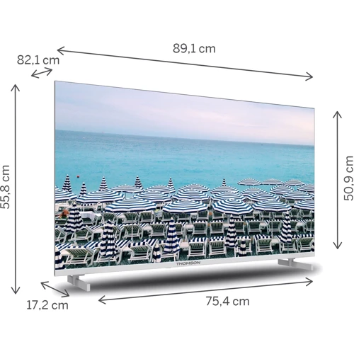 Телевізор Thomson 40FD2S13W: Тюнер DVB-C, DVB-S, DVB-S2, DVB-T, DVB-T2 + аналоговый