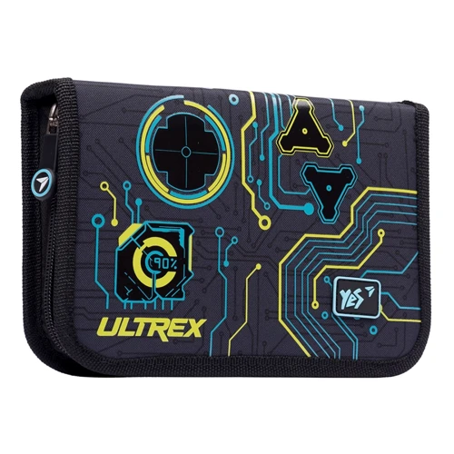 Пенал твердый YES одинарный с клапаном HP-03 Ultrex, черный (533063)