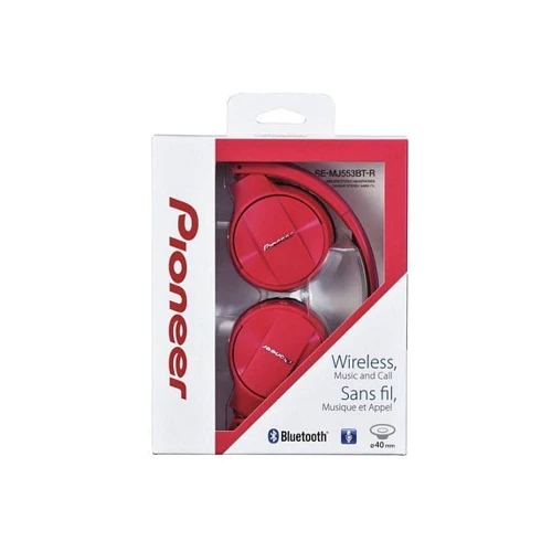 Навушники Pioneer SE-MJ553BT-R: Тип конструкції накладні