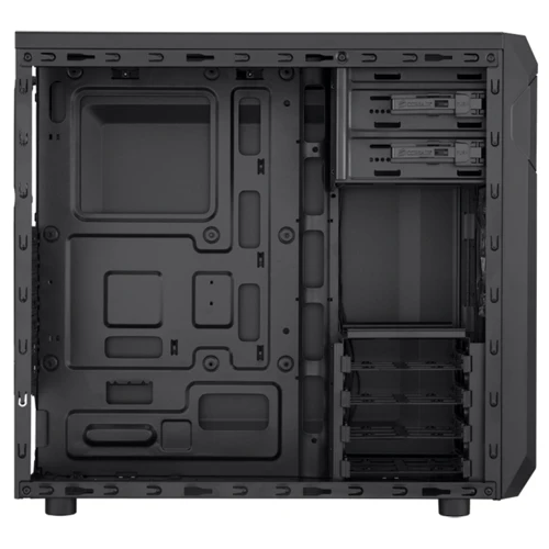 Корпус Corsair Carbide SPEC-01 Red LED Black (CC-9011050-WW): Матеріал передній панелі пластик