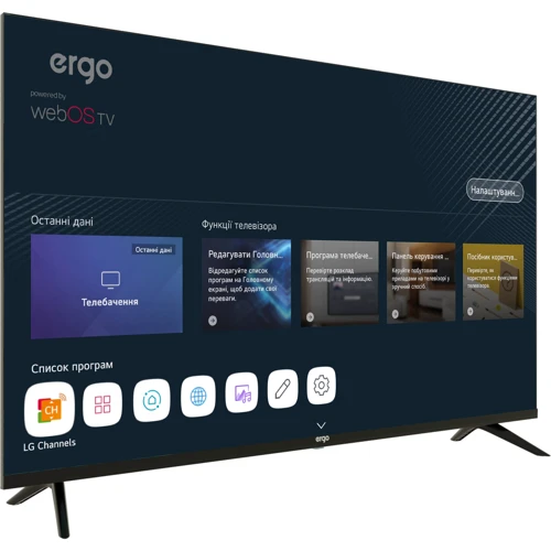 Телевізор Ergo 43WUS9200: Оснащення Встроенный медиаплеер, Smart TV