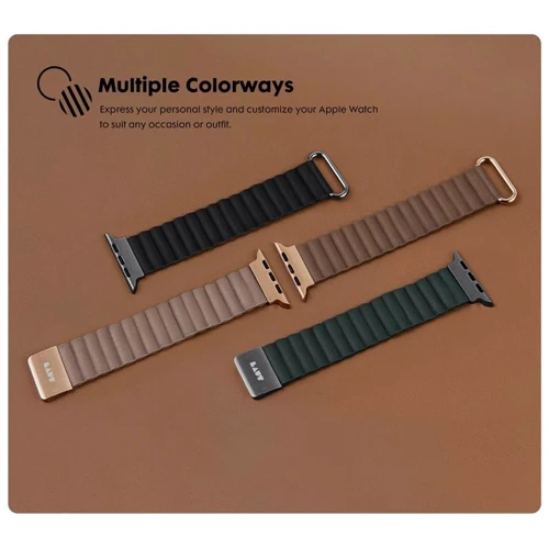 LAUT NOVI LUXE Brown (L_AWS_NL_BR) for Apple Watch 38/40/41mm: Совместимость Apple Watch 41mm, Apple Watch 40mm, Apple Watch 38mm