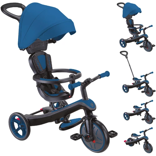 Велосипед детский Globber Explorer Trike 4в1 Deluxe Play синий (634-100): Рекомендуемый возраст от 10 месяцев