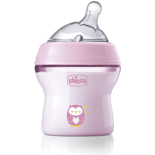 Бутылочка пластиковая Chicco Natural Feeling NEW, 150 мл, 0м+ розовая (81311.10)