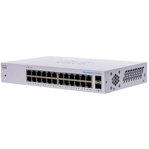 Сетевой коммутатор Cisco CBS110-24T-EU: Порты только Gigabit Ethernet (10/100/1000)