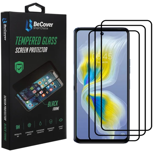 Аксесуар для смартфона BeCover Tempered Glass Black для Tecno Camon 18 Premier (707327): undefined undefined