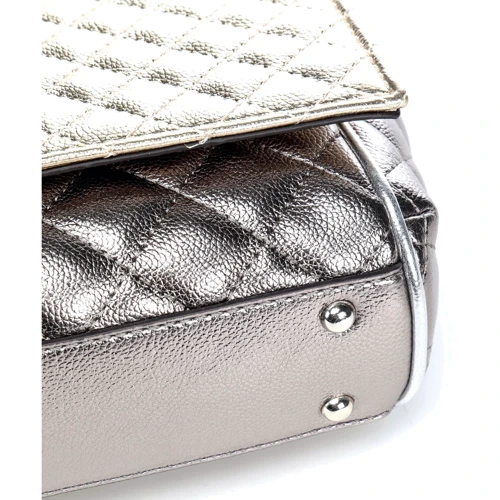 Жіноча сумка через плече Guess Brielle золота (HWMG7581210-GDM): Фактура Стьобана, глянцевий, Зерниста