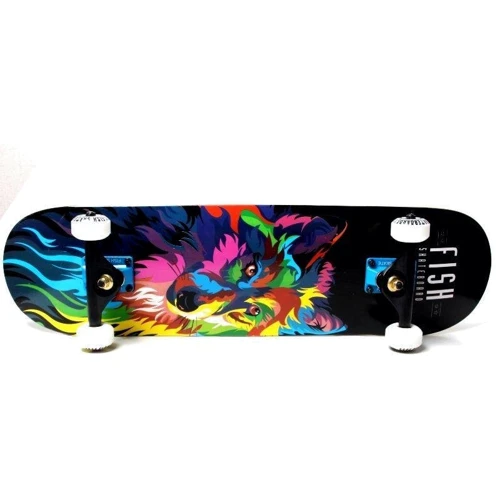 Скейтборд деревянный от Fish Skateboard wolf
