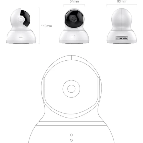 Xiaomi YI Dome 360 ​​° 1080р, White (YI-93005): Формат матриці 1/2.7"