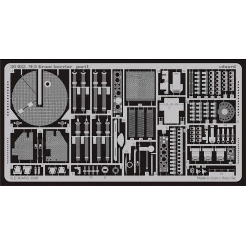 Набор фототравления Eduard 1/35 M-3 Grant интерьер (Academy) EDU-36035