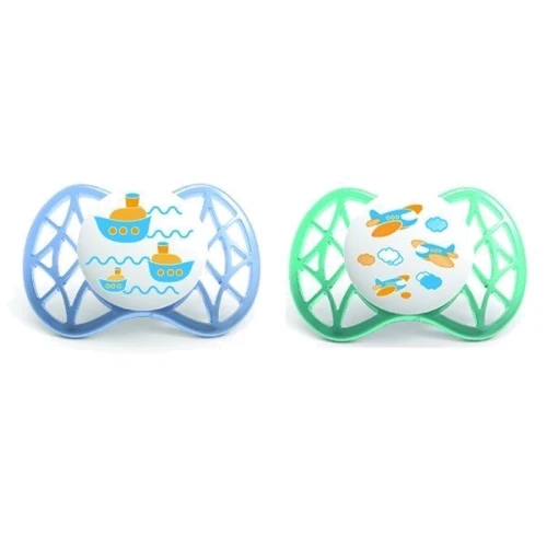 Пустушка Nuvita ортодонтическая Air 0м + 2шт. для хлопчика (NV7060Boy)