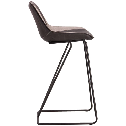 Стул барный AMF Custer gunmetal, cowboy Dark Gray/Light Gray (521988): Материал каркаса металл, искусственная кожа