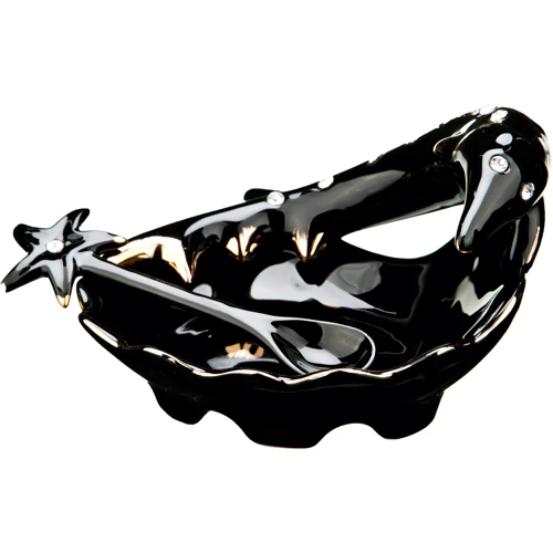 Икорница + ложка Lefard Осетр черная 16 см (98-1011)