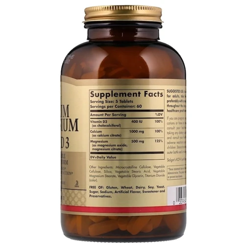 Solgar Calcium Magnesium with Vitamin D3 150 Tablets: Тип Магний + Кальций