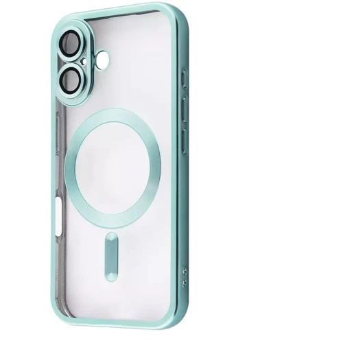 Чехол для iPhone TPU Case Metal Matte Case with Magnetic Ring Teal for iPhone 16