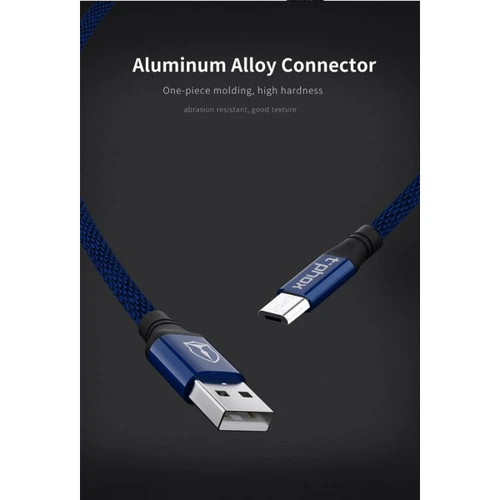 Кабель T-PHOX USB Cable to microUSB Speed 1.2m Blue (T-M810 Blue): Тип USB Cable - microUSB