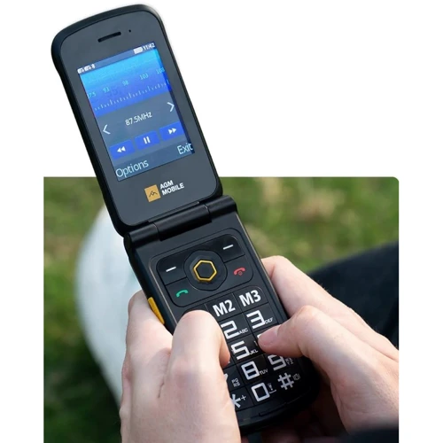 Мобильный телефон AGM M8 Flip + Dock Station Black: Оперативная память 128 МБ