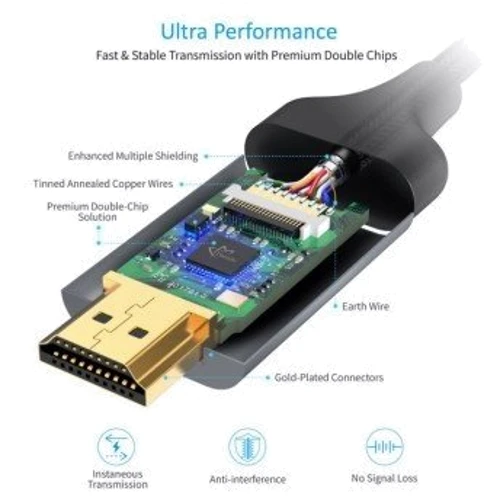 Кабель і перехідник Choetech USB-C to HDMI 1.8m 4K 60Hz (CH0021-BK)