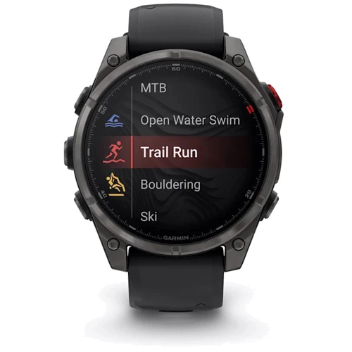 Смарт-часы Garmin Fenix 8 Pro AMOLED 47mm Sapphire Carbon Grey DLC Titanium with Black/Pebble Grey Silicone Band (010-03198-01)