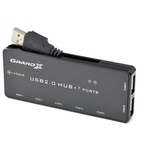 Аксессуар для ноутбуков USB хаб Grand-X 7 портов + 1,2m USB cable (GH-701): Тип аксессуара USB хаб
