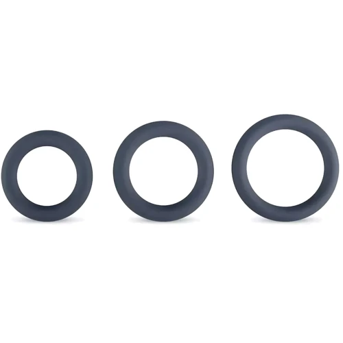Набір ерекційних кілець Boners 3-Piece Cock Ring Set - Grey