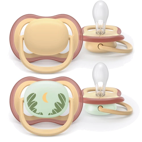 Пустушка Philips Avent Ultra Air, 0-6 міс., 2 шт, нейтральний дизайн (SCF087/09): Вік з народження