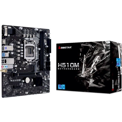 BIOSTAR H510MH / E 2.0: Оперативна пам'ять 2xDDR4 3200 МГц, до 64 ГБ