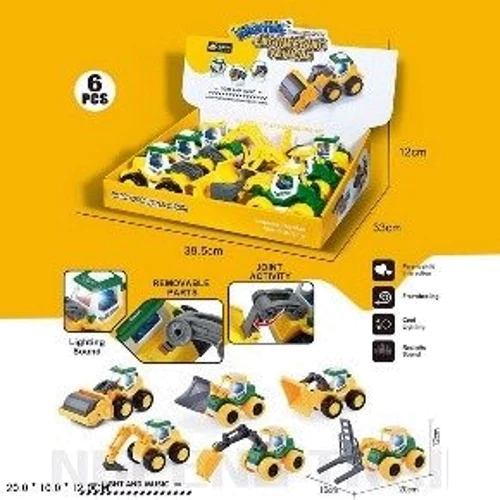 Набір машин будтехніка 6 видів (731-1A): Виробник Noname