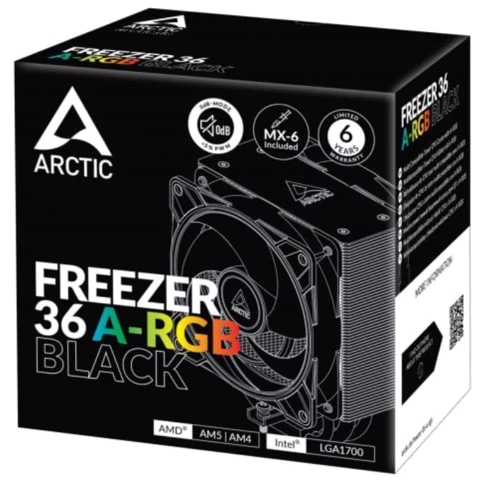 Кулер Arctic Freezer 36 A-RGB Black (ACFRE00124A): Рассеиваемая мощность, Вт 210