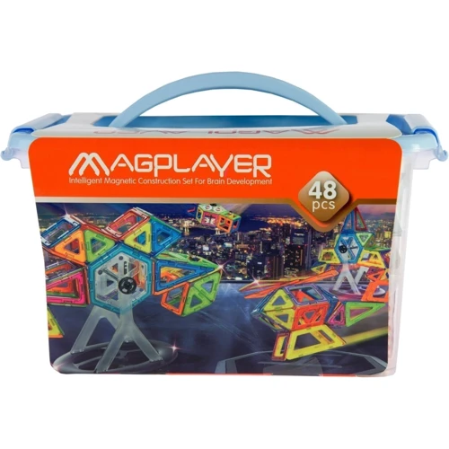 Магнитный констуктор MagPlayer 48 эд. (MPT-48): Количество деталей, шт. 48